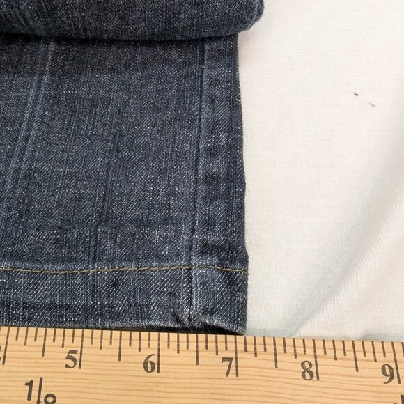 One 5 One Women Mid Rise Slash Pocket Blue Jean Capri Size 12 32X20 - Picture 12 of 14